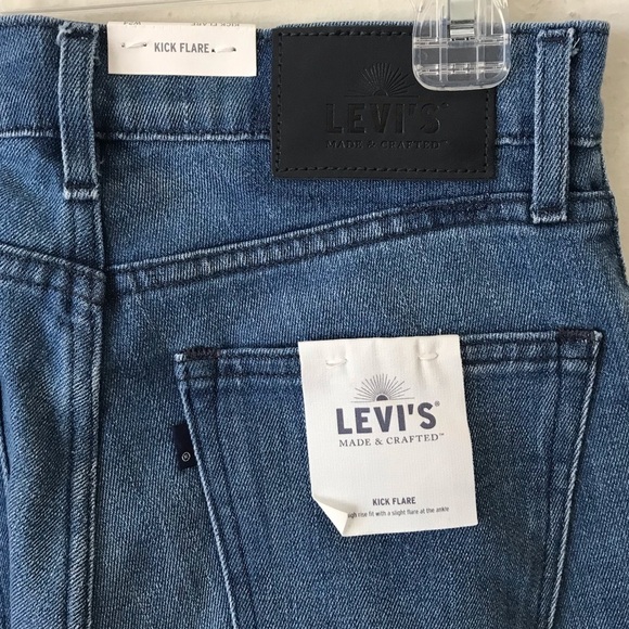 Levi’s Made & Crafted Blue Kick Flare Jeans NWT 24 - Picture 4 of 7